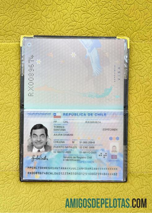 Passaporte Chile 2025 Presente Photolook modelo